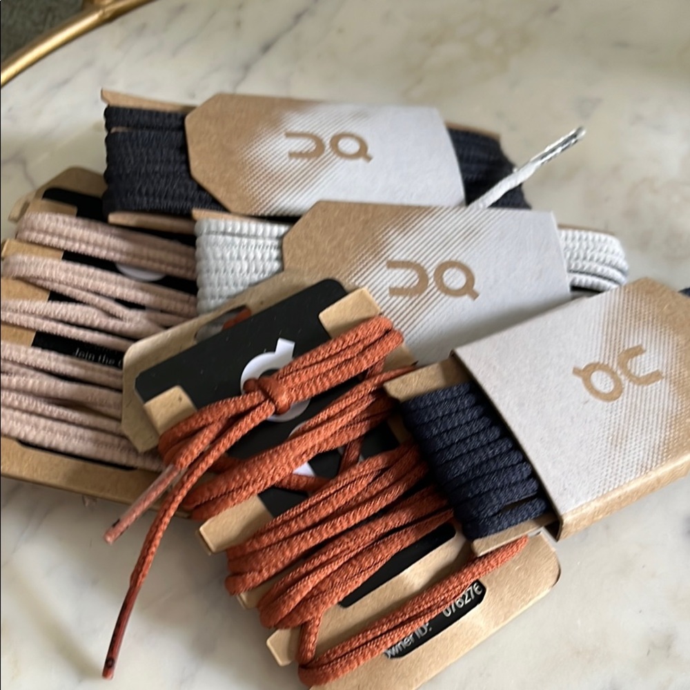 On Running Running Shoe Laces - Black, White, Tan, and Brown